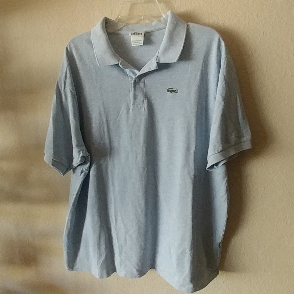 LACOSTE Men's pique polo shirt blue size Euro 9 4X